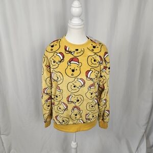 NWT Disney Yellow Winnie the Pooh Holiday Sweater Size Medium